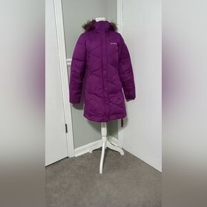 Columbia Women's Purple Faux Fur Trim Hooded Coat Sz Xs